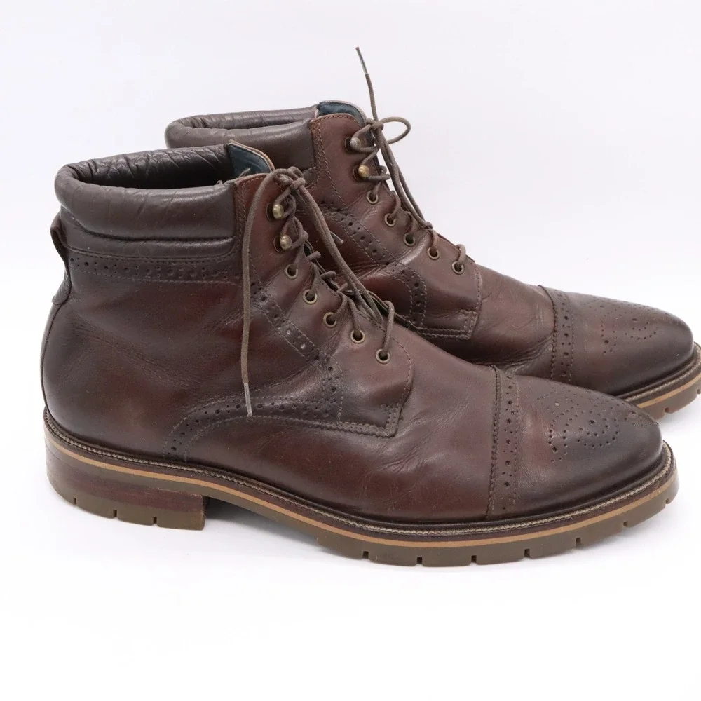 Johnston & Murphy XC Flex Cody Cap Toe Men's Boots Size 12 Brown Leather